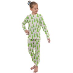 Christmas Green Tree Kids  Long Sleeve Set 