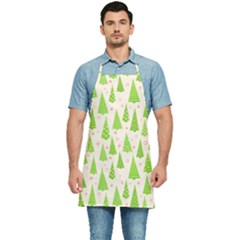 Christmas Green Tree Kitchen Apron by Dutashop