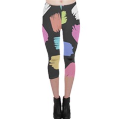 Many Colors Pattern Seamless Capri Leggings  by Dutashop