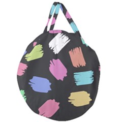 Many Colors Pattern Seamless Giant Round Zipper Tote by Dutashop