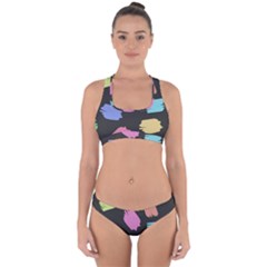 Many Colors Pattern Seamless Cross Back Hipster Bikini Set