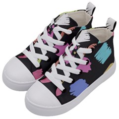 Many Colors Pattern Seamless Kids  Mid-top Canvas Sneakers by Dutashop