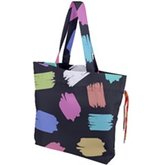 Many Colors Pattern Seamless Drawstring Tote Bag by Dutashop