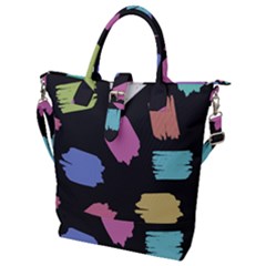 Many Colors Pattern Seamless Buckle Top Tote Bag