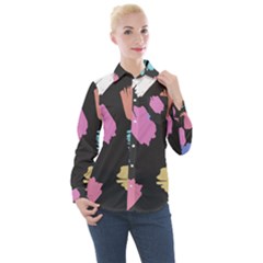 Many Colors Pattern Seamless Women s Long Sleeve Pocket Shirt