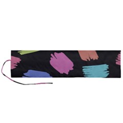 Many Colors Pattern Seamless Roll Up Canvas Pencil Holder (l)