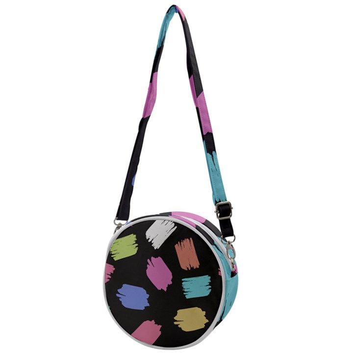 Many Colors Pattern Seamless Crossbody Circle Bag