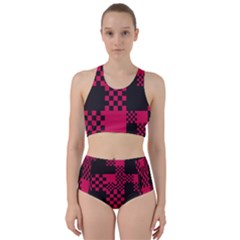 Cube Square Block Shape Racer Back Bikini Set by Dutashop