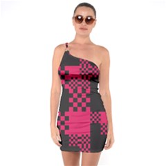 Cube Square Block Shape One Soulder Bodycon Dress by Dutashop