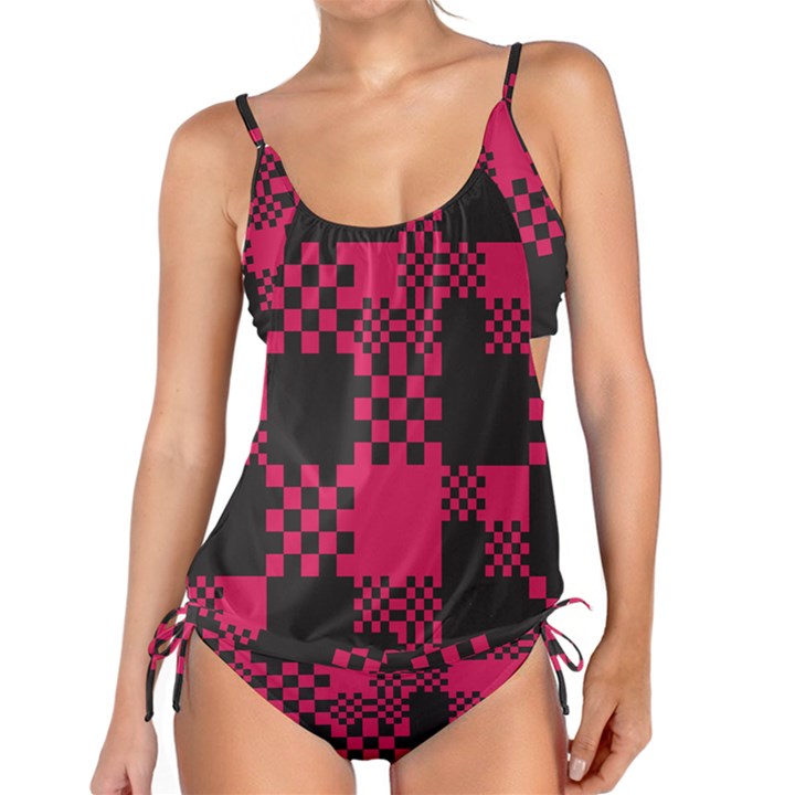 Cube Square Block Shape Tankini Set