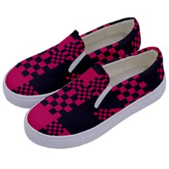 Cube Square Block Shape Kids  Canvas Slip Ons