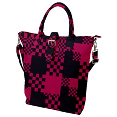 Cube Square Block Shape Buckle Top Tote Bag by Dutashop