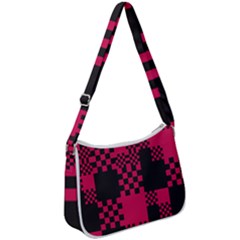 Cube Square Block Shape Zip Up Shoulder Bag by Dutashop