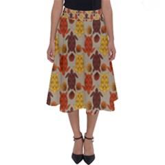 Sea Turtle Sea Life Pattern Perfect Length Midi Skirt