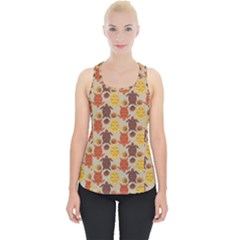 Sea Turtle Sea Life Pattern Piece Up Tank Top