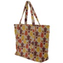 Sea Turtle Sea Life Pattern Zip Up Canvas Bag View1