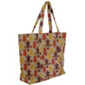 Sea Turtle Sea Life Pattern Zip Up Canvas Bag View2