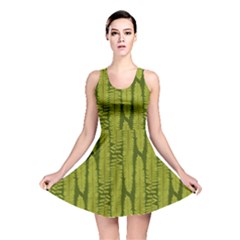 Fern Texture Nature Leaves Reversible Skater Dress by Dutashop