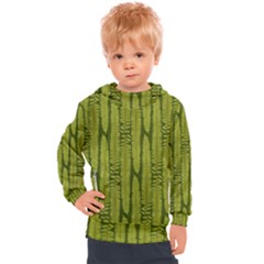 Fern Texture Nature Leaves Kids  Hooded Pullover