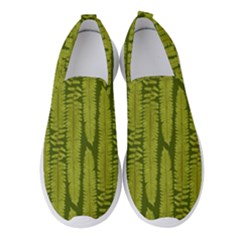 Fern Texture Nature Leaves Women s Slip On Sneakers by Dutashop