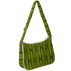 Fern Texture Nature Leaves Zip Up Shoulder Bag