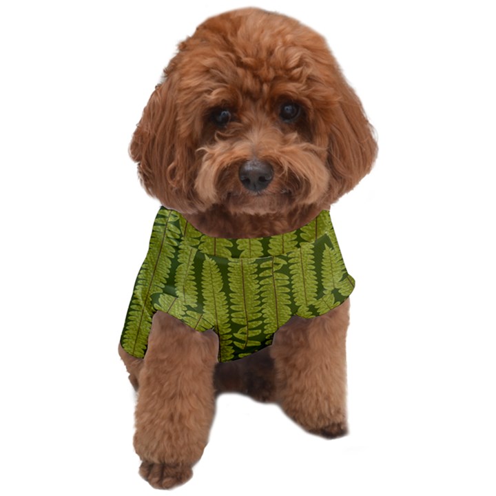 Fern Texture Nature Leaves Dog T-Shirt