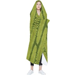 Fern Texture Nature Leaves Wearable Blanket