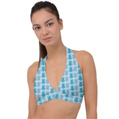 Sea Turtle Sea Animal Halter Plunge Bikini Top