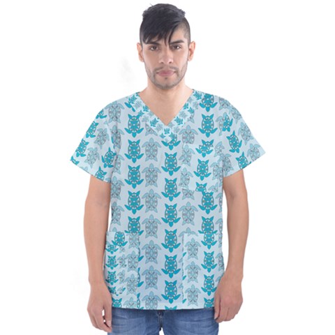 Sea Turtle Sea Animal Men s V-neck Scrub Top by Dutashop