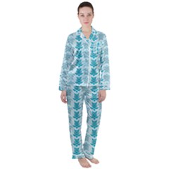 Sea Turtle Sea Animal Satin Long Sleeve Pajamas Set by Dutashop