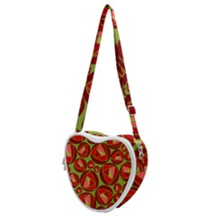 Abstract Rose Garden Red Heart Shoulder Bag by Dutashop