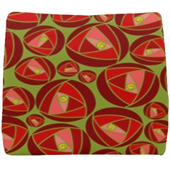 Abstract Rose Garden Red Seat Cushion by Dutashop