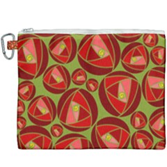 Abstract Rose Garden Red Canvas Cosmetic Bag (xxxl) by Dutashop