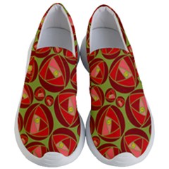 Abstract Rose Garden Red Women s Lightweight Slip Ons by Dutashop