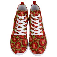 Abstract Rose Garden Red Men s Lightweight High Top Sneakers by Dutashop