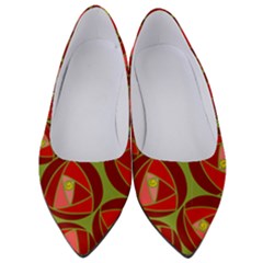 Abstract Rose Garden Red Women s Low Heels