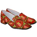 Abstract Rose Garden Red Women s Classic Loafer Heels View3