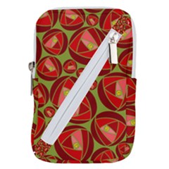 Abstract Rose Garden Red Belt Pouch Bag (large) by Dutashop