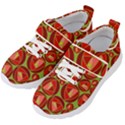 Abstract Rose Garden Red Kids  Velcro Strap Shoes View2