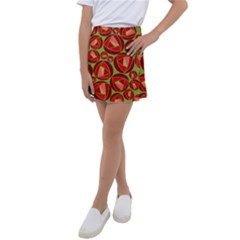 Abstract Rose Garden Red Kids  Tennis Skirt by Dutashop