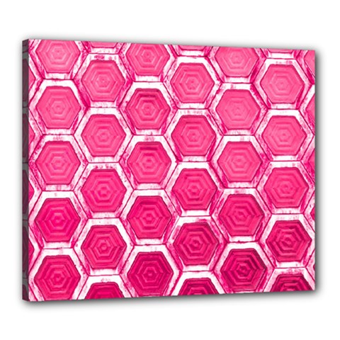 Hexagon Windows Canvas 24  X 20  (stretched) by essentialimage365