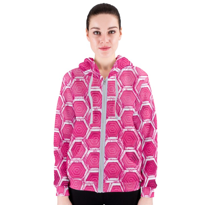 Hexagon Windows Women s Zipper Hoodie