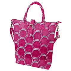 Hexagon Windows Buckle Top Tote Bag by essentialimage365