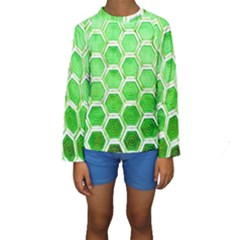 Hexagon Windows Kids  Long Sleeve Swimwear by essentialimage365