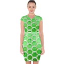 Hexagon Windows Capsleeve Drawstring Dress  View1