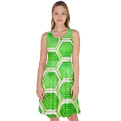 Hexagon Windows Knee Length Skater Dress With Pockets by essentialimage365