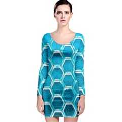 Hexagon Windows Long Sleeve Bodycon Dress by essentialimage365