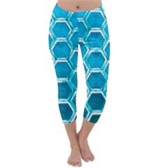 Hexagon Windows Capri Winter Leggings  by essentialimage365