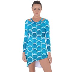 Hexagon Windows Asymmetric Cut-out Shift Dress by essentialimage365