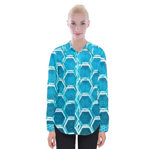 Hexagon Windows Womens Long Sleeve Shirt by essentialimage365